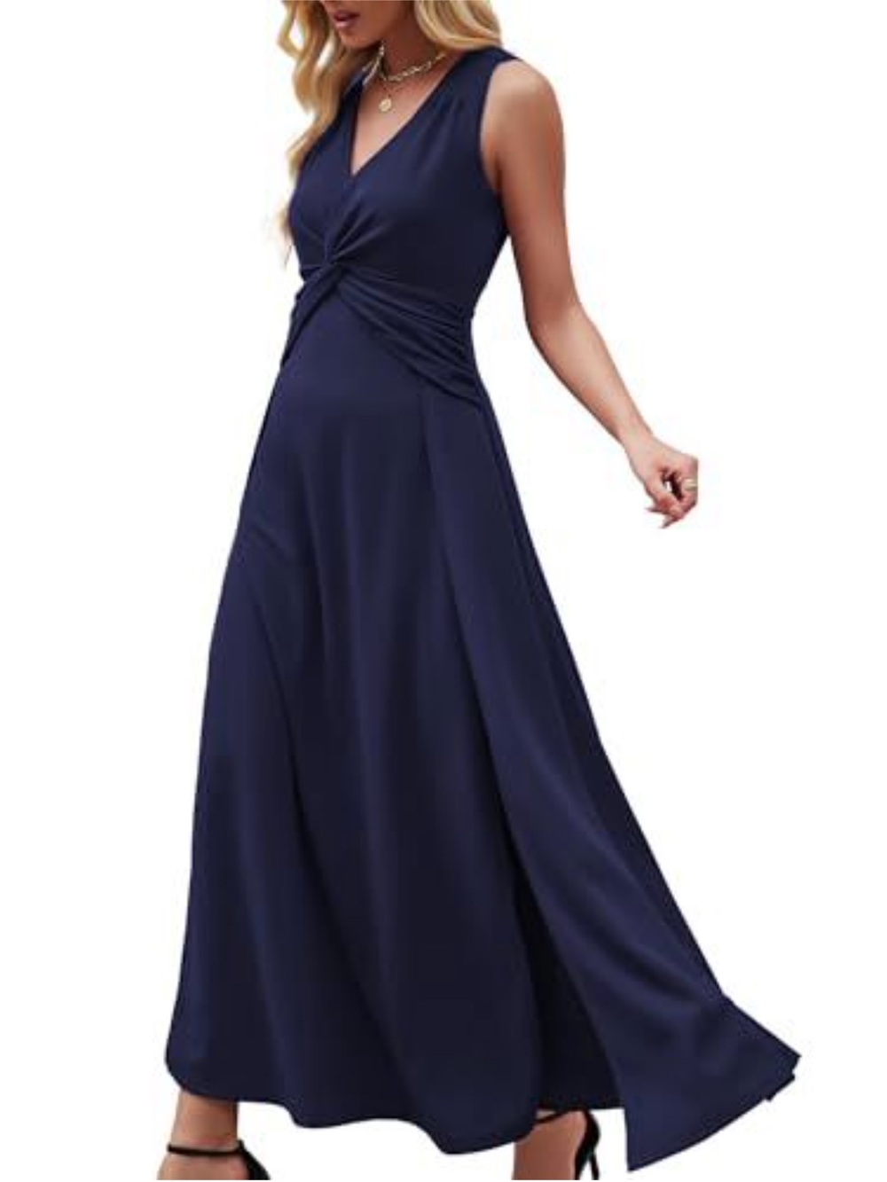 NEW XEB Wedding Guest Dresses for Women 2026 V Neck Formal, Size Medium